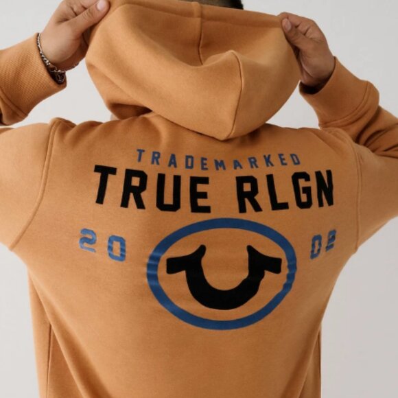 TRUE RELIGION ACORN LOGO ZIP UP HOODIE - Picture 1 of 4